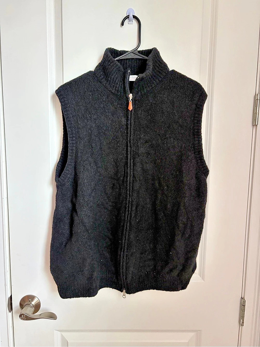 VTG Gran Sasso Cashmere Black Zip Vest Like New